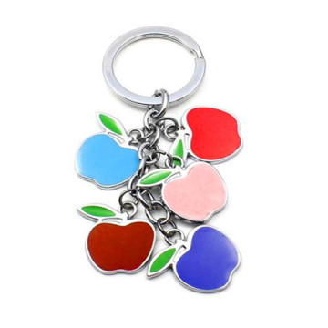 Promotion Apple Shape Keyring, Zinc Alloy Metal Key Chain